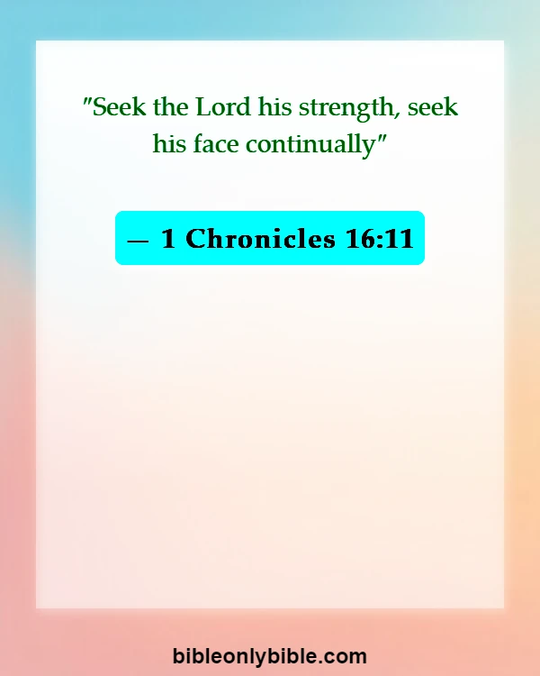 Bible Verses About Patience And Perseverance (1 Chronicles 16:11)