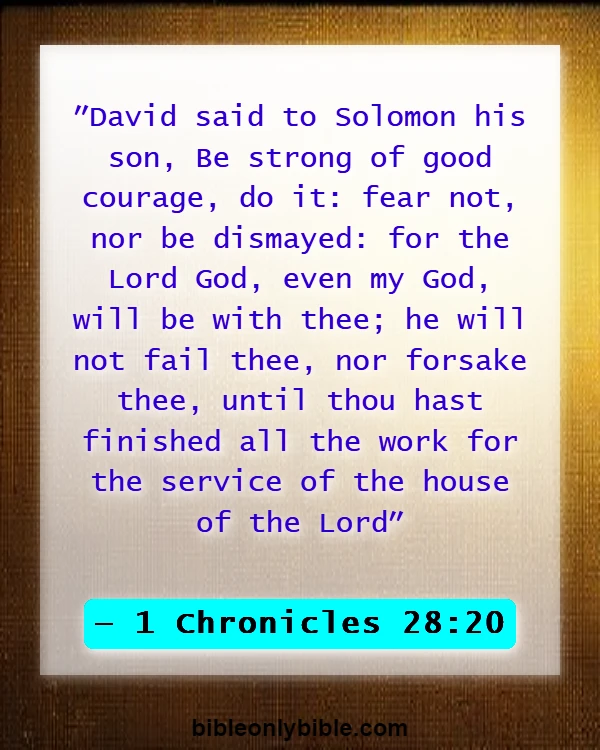Bible Verses About Adventure (1 Chronicles 28:20)