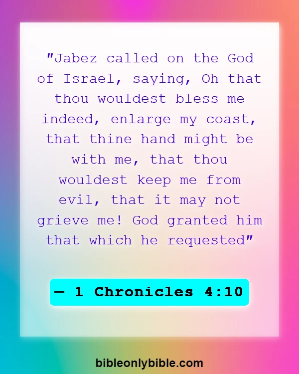 Bible Verses About Curses And Blessings (1 Chronicles 4:10)