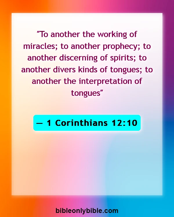Bible Verses About Speaking In Tongues (1 Corinthians 12:10)