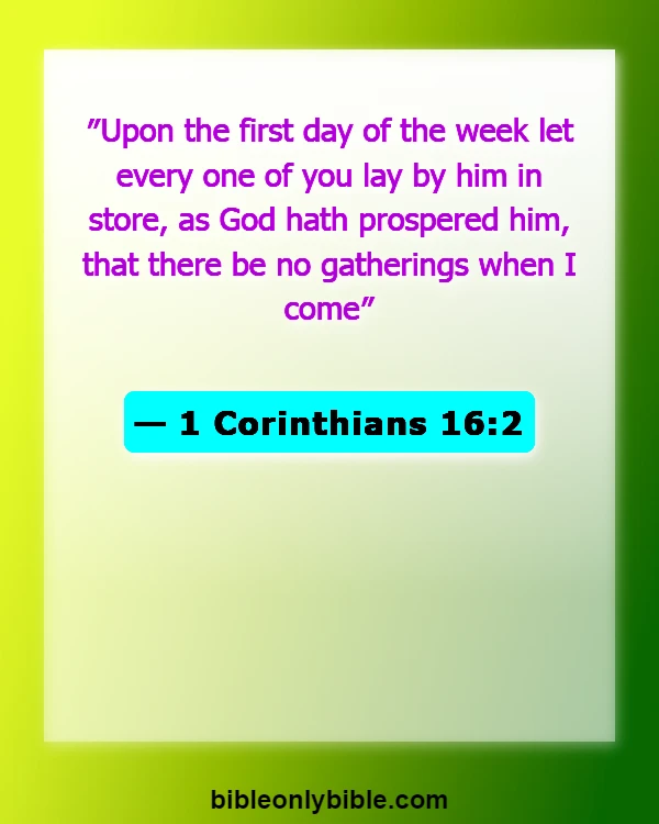 Bible Verses About Saturday (1 Corinthians 16:2)