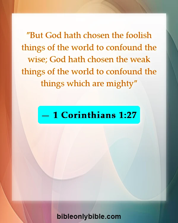 Bible Verses About When You Feel Dumb (1 Corinthians 1:27)