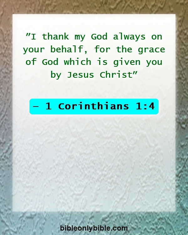 Bible Verses About Thankful Blessed Sunday (1 Corinthians 1:4)