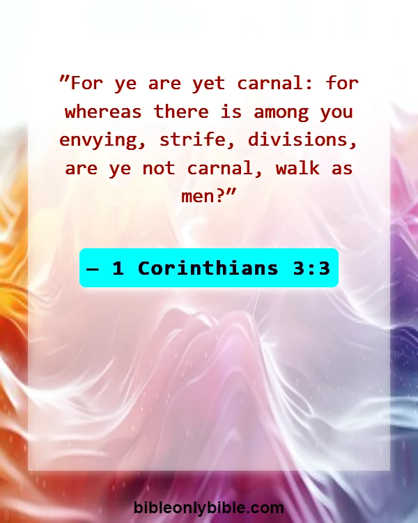 Bible Verses About Division (1 Corinthians 3:3)
