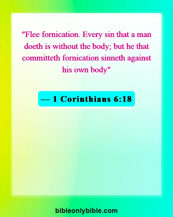 Bible Verses About Cheating And Lying (1 Corinthians 6:18)