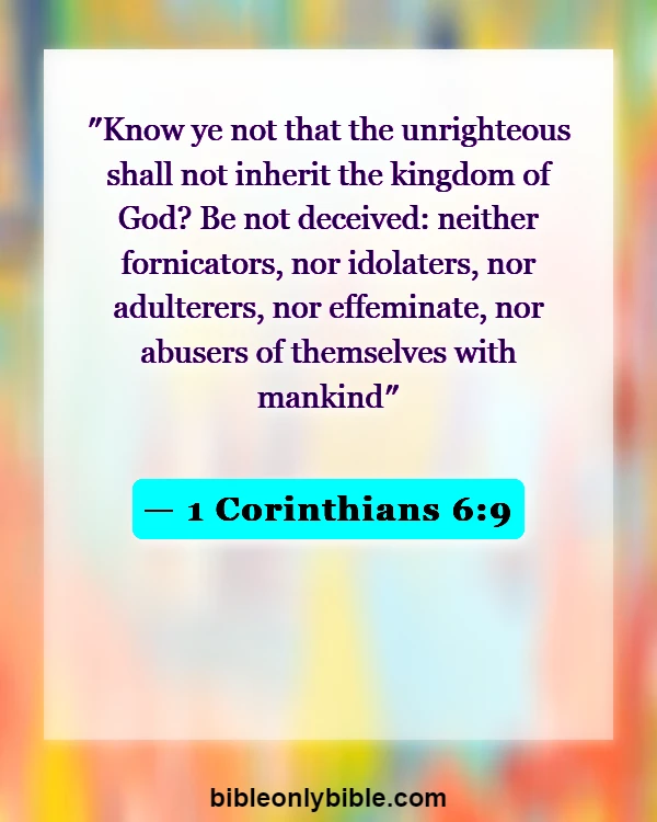 Bible Verses About Cheating On A Girlfriend (1 Corinthians 6:9)
