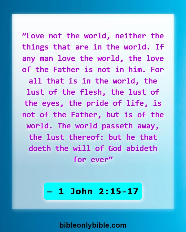 Bible Verses About Self Satisfaction (1 John 2:15-17)
