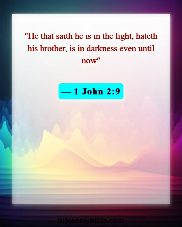 Bible Verses About Siblings Fighting And Betrayal (1 John 2:9)