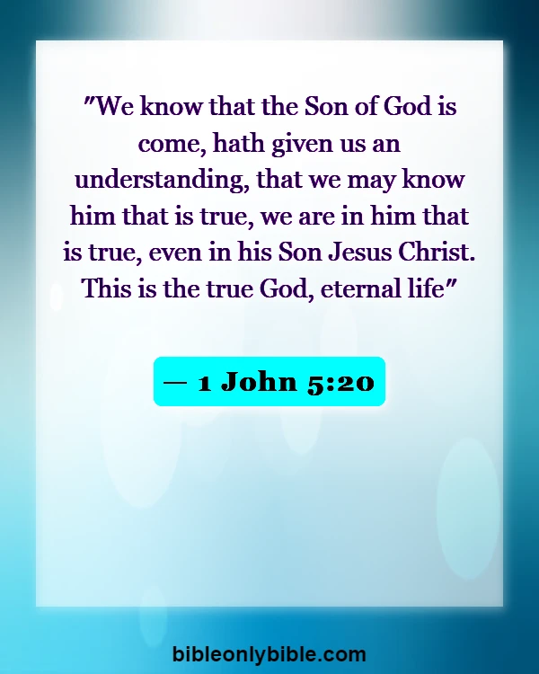 Bible Verses About Unbelievers Not Understanding (1 John 5:20)