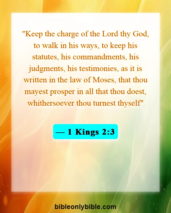 Bible Verses About Man Leads The Family (1 Kings 2:3)