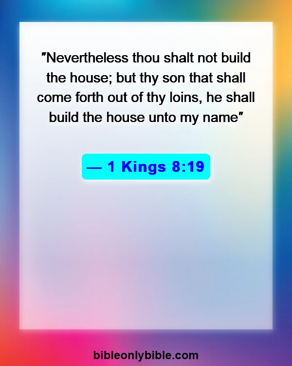 Bible Verses About Sons Are A Blessing From The Lord (1 Kings 8:19)
