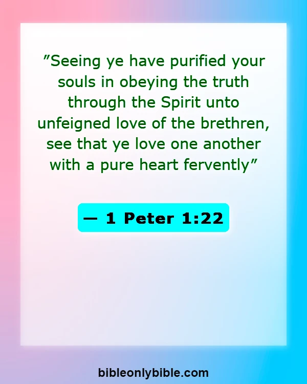 Bible Verses About Cleanliness (1 Peter 1:22)