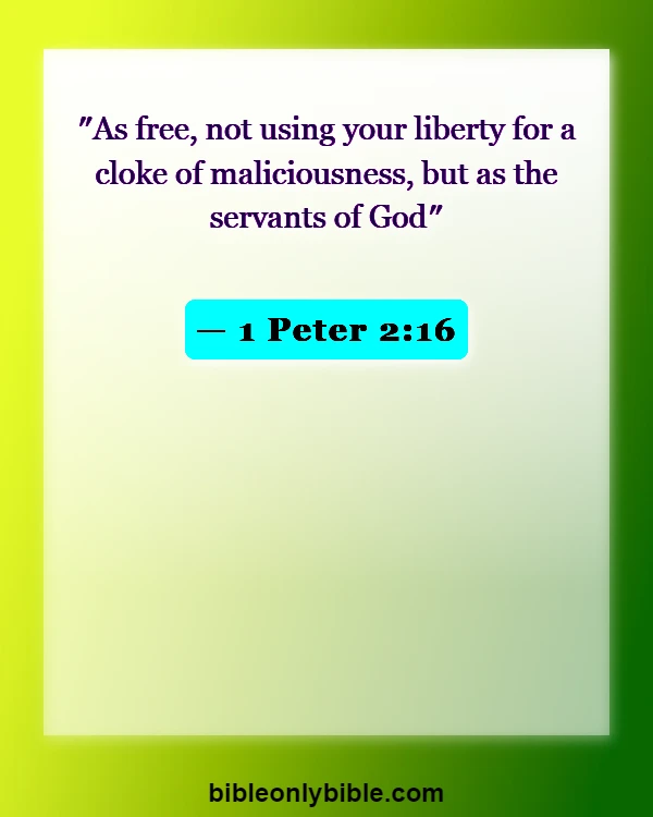 Bible Verses About Religious Exemption (1 Peter 2:16)