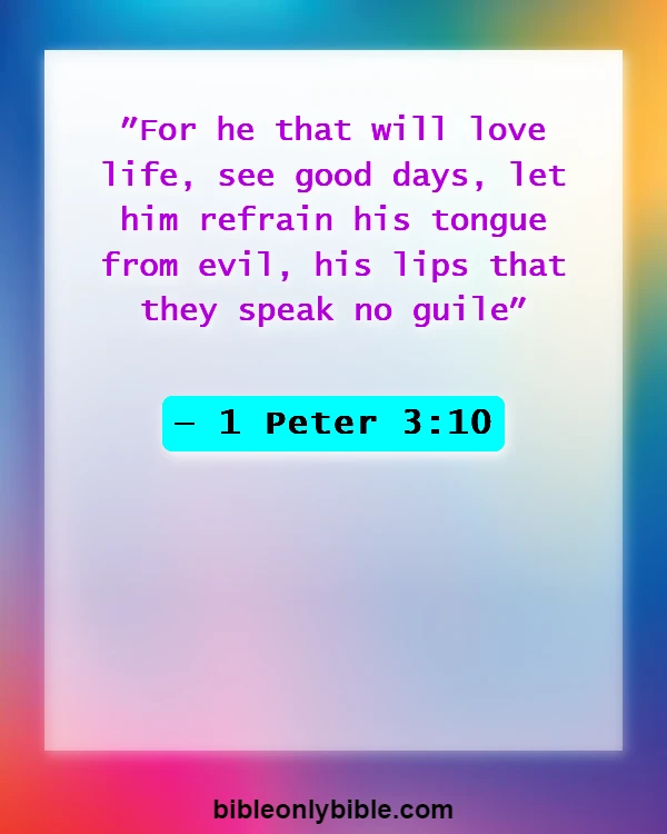 Bible Verses About Cheating And Lying (1 Peter 3:10)