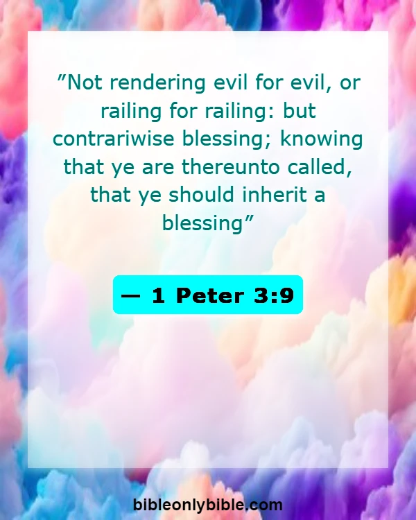 Bible Verses About Enemies Defeated (1 Peter 3:9)