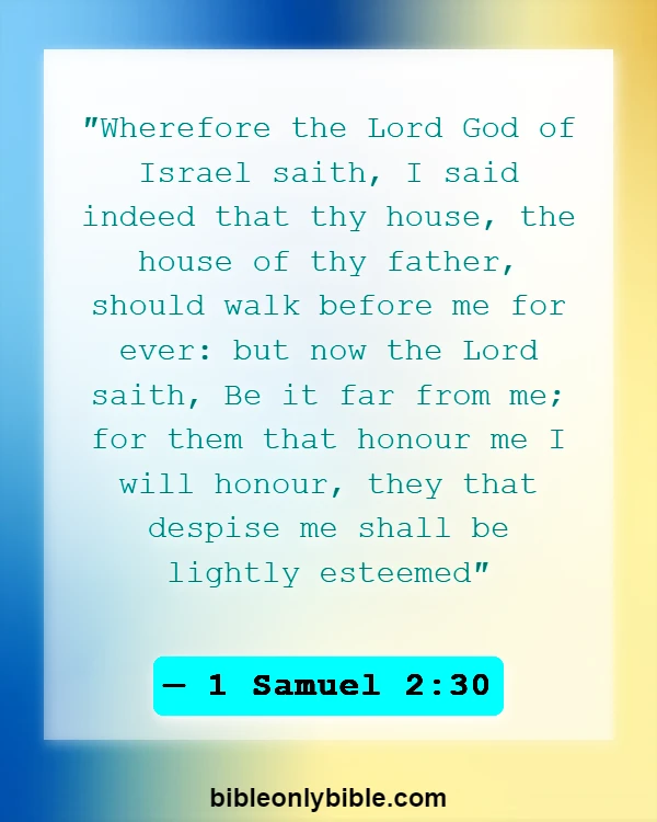 Bible Verses About Respect (1 Samuel 2:30)