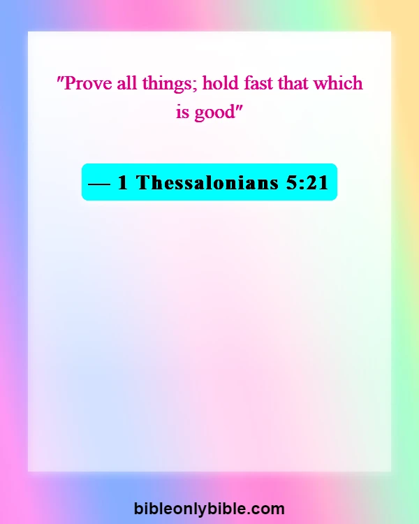 Bible Verses About Speaking Against Pastors (1 Thessalonians 5:21)