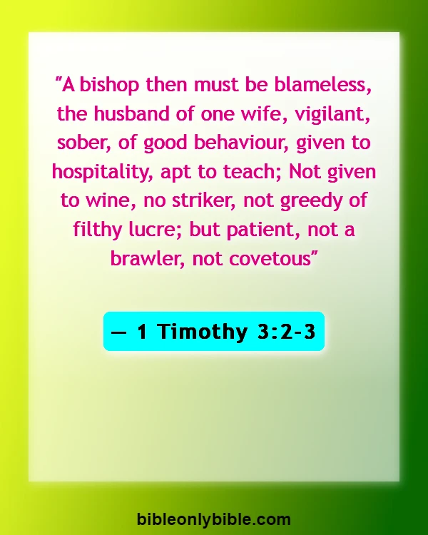 Bible Verses About Weed (1 Timothy 3:2-3)