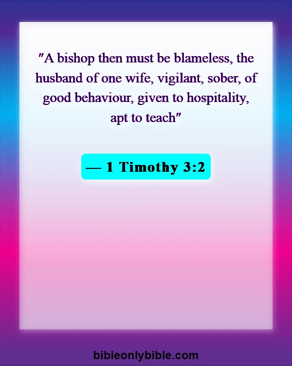 Bible Verses About Leadership In The Church (1 Timothy 3:2)