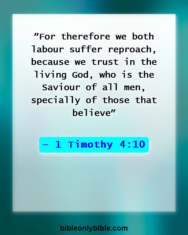 Bible Verses About Living God (1 Timothy 4:10)