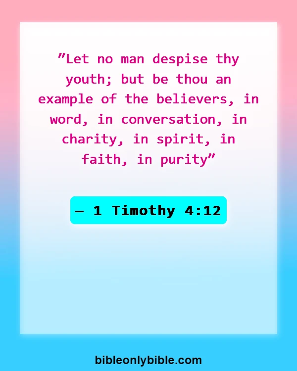 Bible Verses About Commitment To Work (1 Timothy 4:12)
