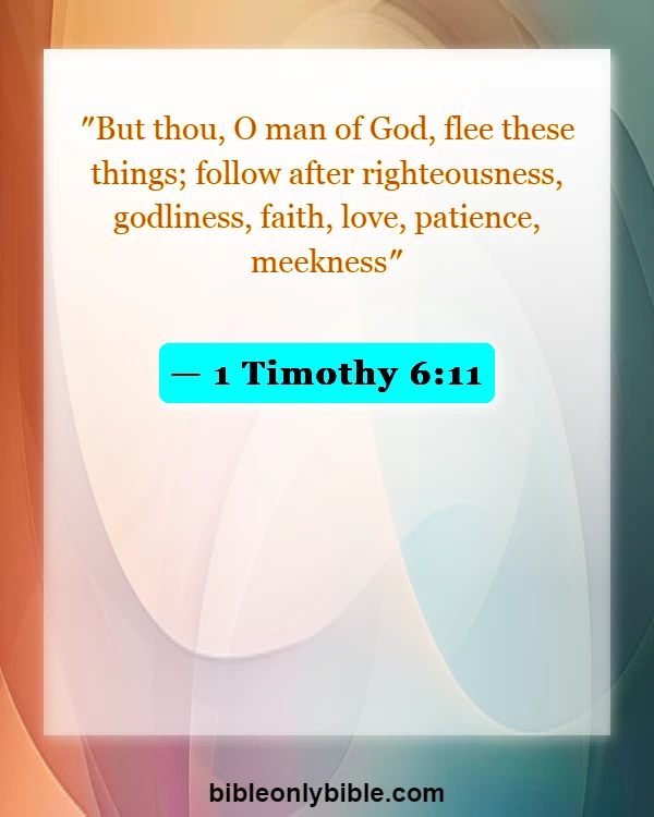 Bible Verses About Spiritual Training (1 Timothy 6:11)
