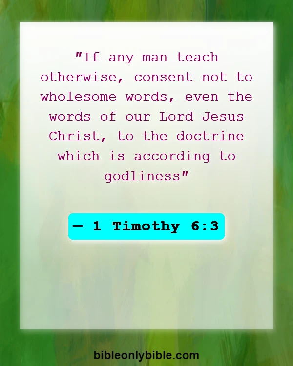 Bible Verses About False Prophets And Teachers (1 Timothy 6:3)