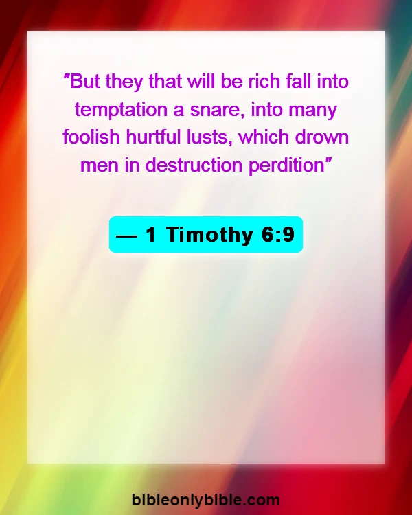 Bible Verses About Material Things (1 Timothy 6:9)