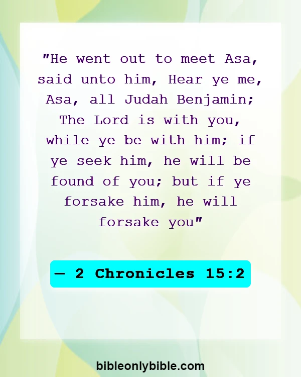 Bible Verses About Pursuing God (2 Chronicles 15:2)