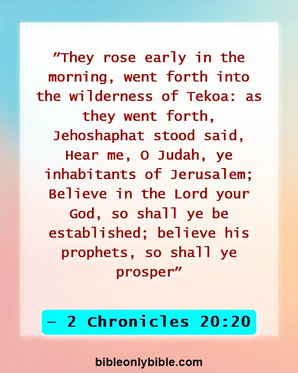 Bible Verses About Leading Others To God (2 Chronicles 20:20)