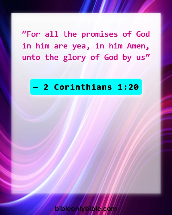 Bible Verses About Overcoming Trials And Tribulations (2 Corinthians 1:20)