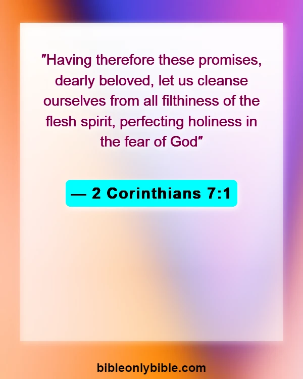 Bible Verses About Cleanliness (2 Corinthians 7:1)