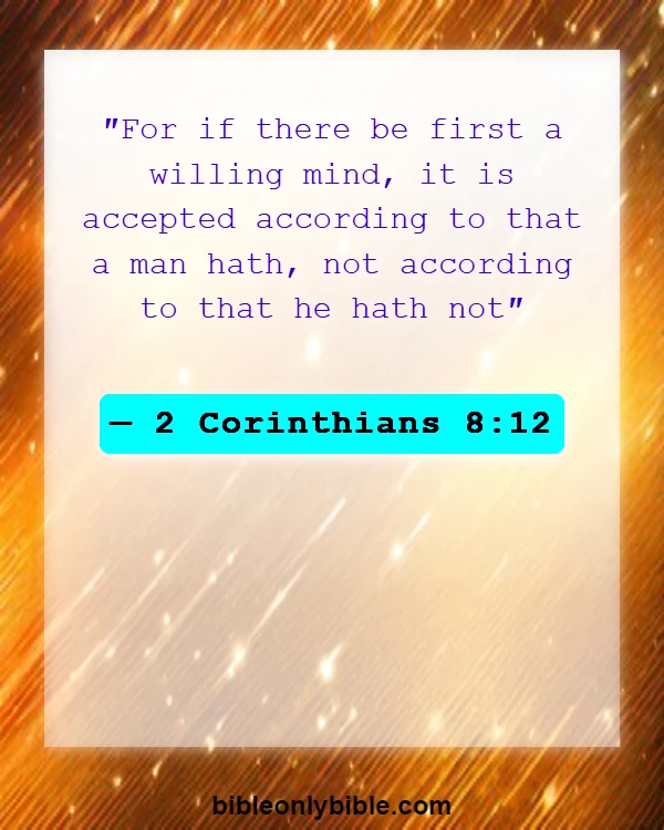 Bible Verses About Generosity (2 Corinthians 8:12)