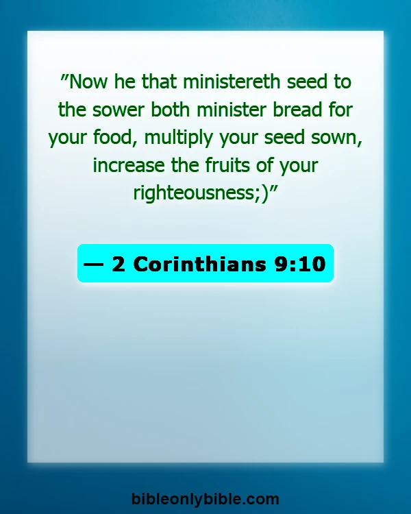Bible Verses About Time For Everything (2 Corinthians 9:10)