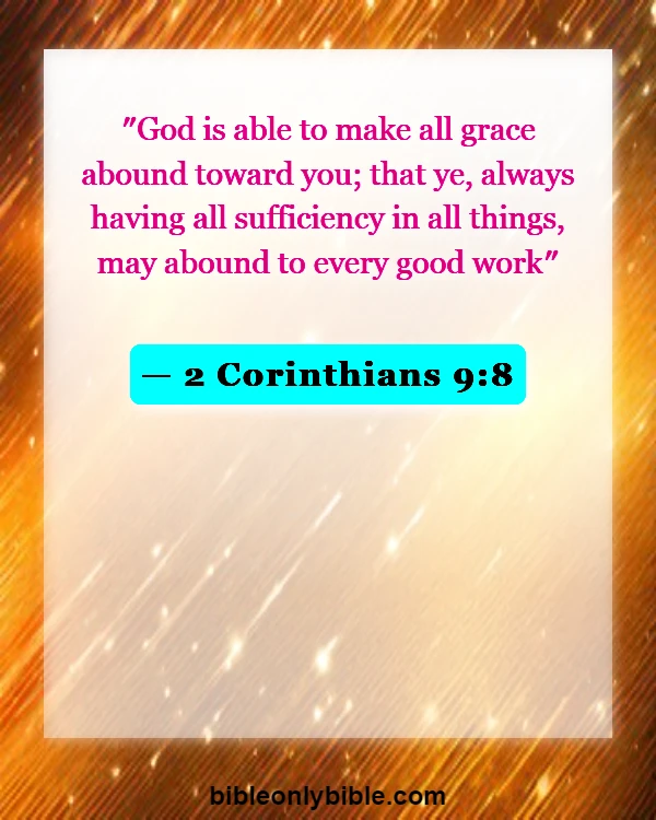 Bible Verses About Money Problems (2 Corinthians 9:8)