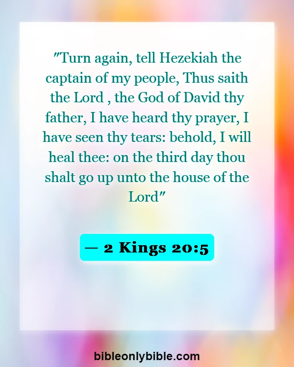 Bible Verses About Health Problems (2 Kings 20:5)