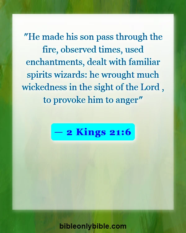 Bible Verses About Magic (2 Kings 21:6)