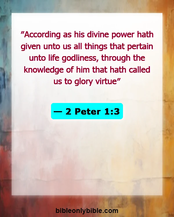 Bible Verses About Generosity (2 Peter 1:3)