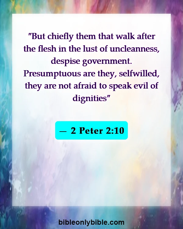 Bible Verses About Speaking Against Pastors (2 Peter 2:10)