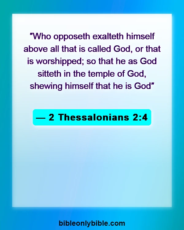 Bible Verses About Antichrist (2 Thessalonians 2:4)
