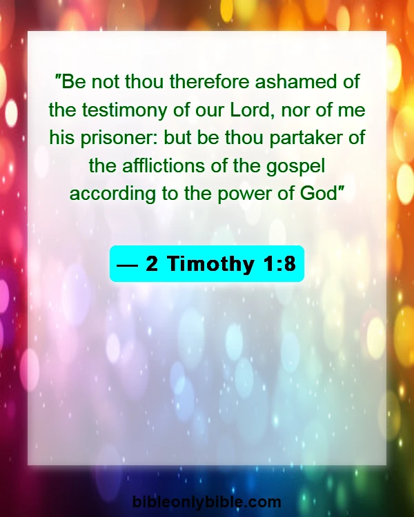 Bible Verses About Missions And Evangelism (2 Timothy 1:8)