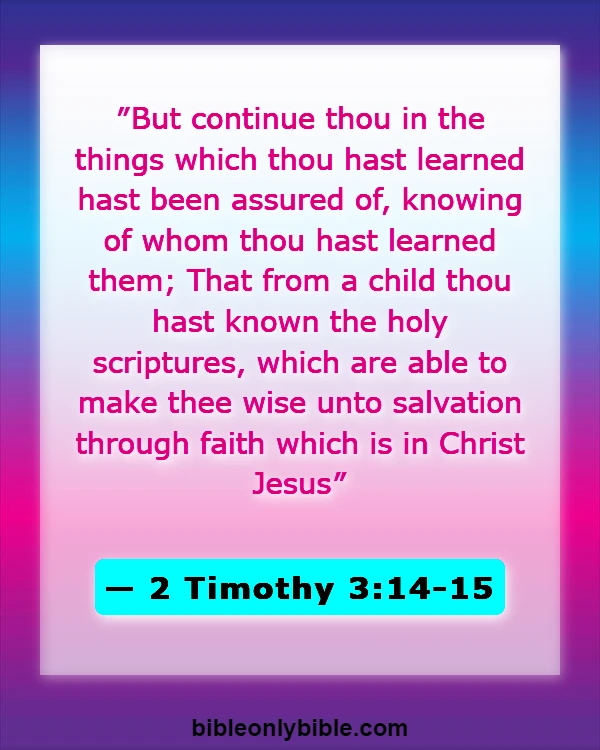 Bible Verses About Grandchildren Are A Blessing From God (2 Timothy 3:14-15)