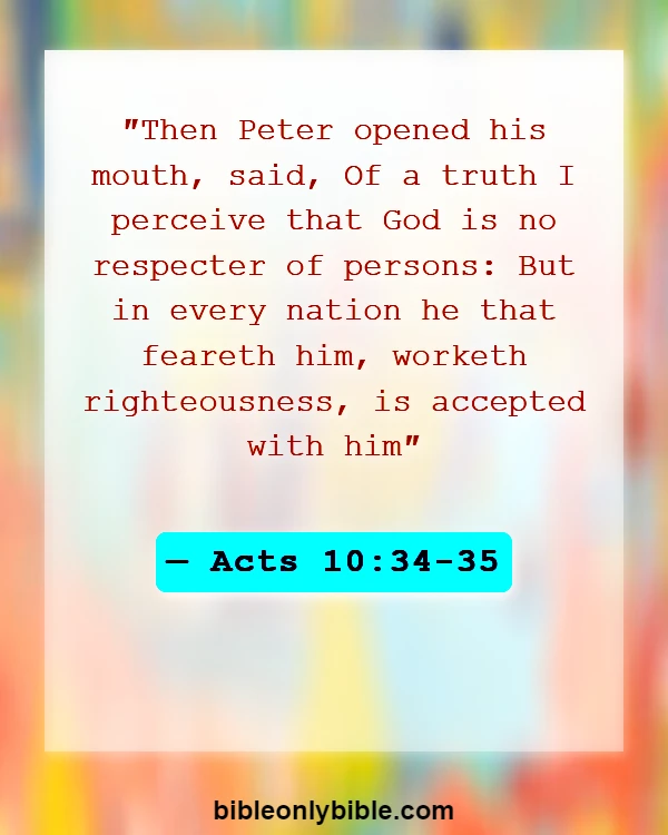 Bible Verses About Cultural Diversity (Acts 10:34-35)