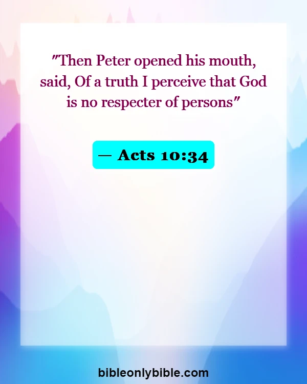 Bible Verses About God Accepting Everyone (Acts 10:34)