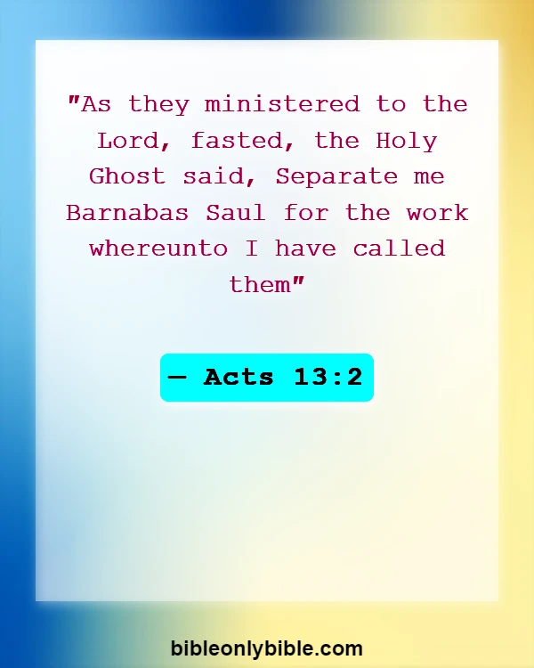 Bible Verses About Commitment To Ministry (Acts 13:2)
