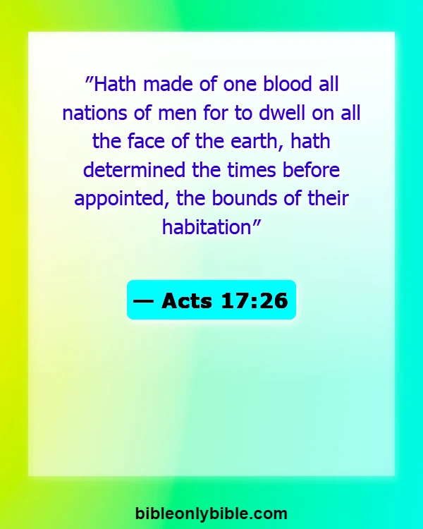 Bible Verses About Cultural Diversity (Acts 17:26)