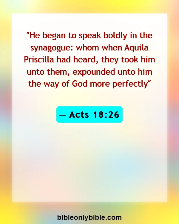 Bible Verses About Supporting Female Pastors (Acts 18:26)
