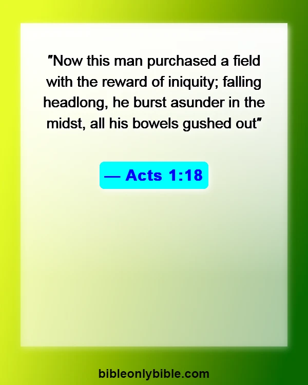 Bible Verses About Suicide (Acts 1:18)