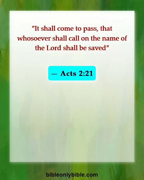 Bible Verses About Calling Out To God (Acts 2:21)
