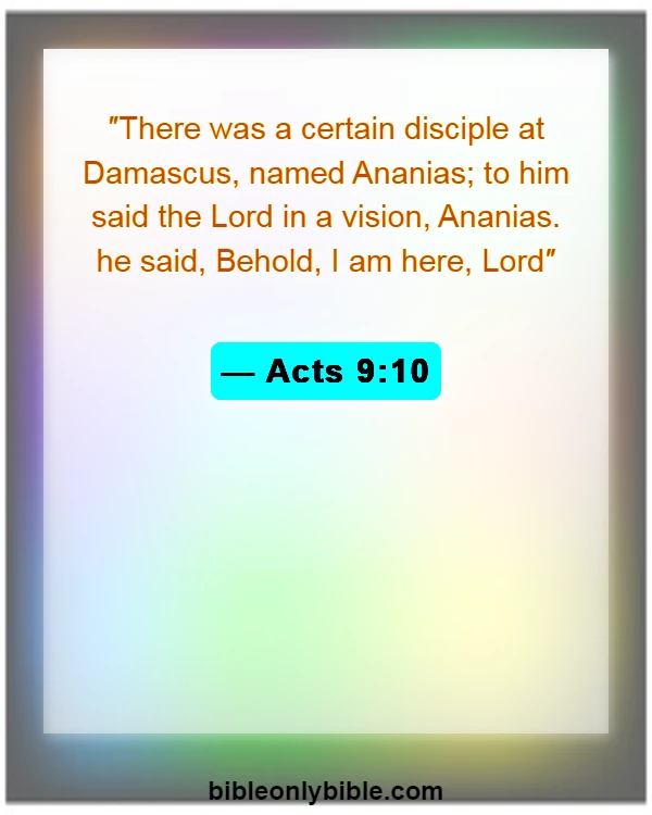 Bible Verses About Listening (Acts 9:10)
